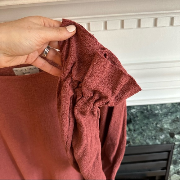 Madewell Texture & Thread Ruffle-Cuff Top size medium - Picture 8 of 9